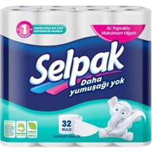 Selpak Yumuşacık Üç Katlı Tuvalet Kağıdı 32'li (2'li Paket)