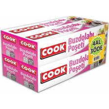 Cook Buzdolabı Poşeti Büyük Boy 4 Al 3 Öde (8'li Paket)