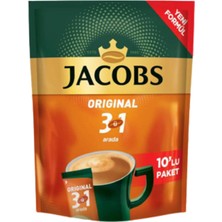 Jacobs 3'ü 1 Arada Original Kahve 10 x 16 G (8'li Paket)