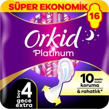 Orkid Platinum Gece Ekstra Dörtlü Paket 16 Adet (6'li Paket)