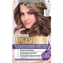 L'or L’oréal Paris Excellence Cool Creme 7.11 Ekstra Küllü Kumral Saç Boyası (7'li Paket)