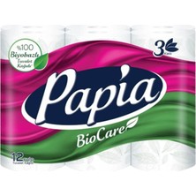 Papia Bio Care Tuvalet Kağıdı 12'li (5'li Paket)
