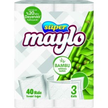 Maylo Bambu Katkılı Tuvalet Kağıdı 40'lı (6'li Paket)