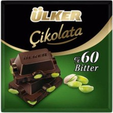 Ülker Antep Fıstıklı Bitter Kare Çikolata 70 G (6'li Paket)
