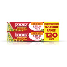 Cook Ekonomik Orta Buzdolabı Poşeti 24 x 35 cm 120 Adet (8'li Paket)