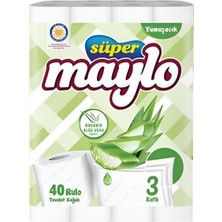 Maylo Süper Organik Aloe Vera Tuvalet Kağıdı 3 Katlı 40'lı (7'li Paket)
