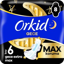 Orkid Ultra Ekstra Dörtlü Paket Gece Ekstra Max 8 Adet (8'li Paket)