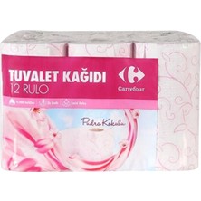 CarrefourSA Carrefour 3 Katlı Pudralı Tuvalet Kağıdı 12'li (8'li Paket)