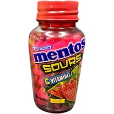 Mentos Sour Mint Çilek Aromalı Şekerleme 49 G (6'li Paket)