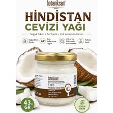 Botaniksan Hindistan Cevizi Yağı 43gr Soğuk Sıkım, Saf, Doğal, Katkısız
