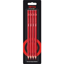 Rotring Kırmızı Kopya Kalemi 4'lü Paket Renkli Kurşun Kalemler için Pratik Yazım Aracı