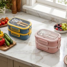 Emsan Smile Life Çift Katlı Lunch Box Mavi