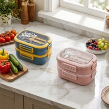 Emsan Smile Life Çift Katlı Lunch Box Pembe
