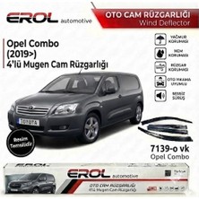Erol Otomotiv Opel Combo (2019 ve Sonrası) Uyumlu 4'lü Mugen Cam Rüzgarlığı Takımı