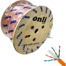 Onli Cable Onli 305MT 23AWG Utp Cat6 Network Kablosu Turuncu Yerli Üretim
