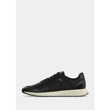 Boss Erkek Düşük Bilekli Ortopedik Tabanlı Logo Imzalı Siyah Sneaker 50568757-001