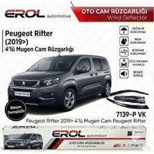 Erol Otomotiv Peugeot Rifter (2019 ve Sonrası) Uyumlu 4'lü Mugen Cam Rüzgarlığı Takımı
