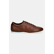 Boss Erkek Karbon Fiber Detaylı Rahat Tabanlı Hakiki Deri Kahverengi Sneaker 50570018-214