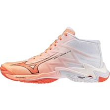 Mizuno Wave Lightning Elite Mıd Erkek Voleybol Ayakkabısı Turuncu / Beyaz