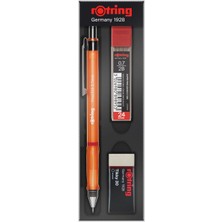 Rotring Visuclick (Min + Silgi + Versatil Kalem) Okul Seti 07Mm Şeffaf Turuncu