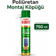 Badem10 Poliüretan Köpük 750 ml Kapı Pencere Boşluk Doldurma Isı Ses Yalıtım Montaj Köpüğü