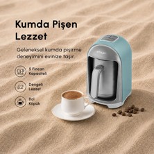 Emsan Kumda Türk Kahve Makinesi Turkuaz 5 Fincan Kapasiteli