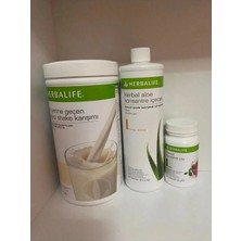 Vanilya Shake Şeftali Aroma Çay Aloe Vera Shaker ve Diyet Listesi Set