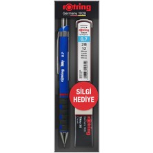 Rotring Tikky Okul Seti 0.7 mm Mavi Versatil Kalem + Silgi + Uç