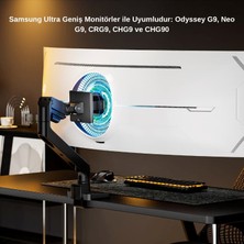 Vesamax Samsung Odyssey Ultra Geniş Monitör Için Vesa Adaptör Dönüştürücü 100X100 (Odyssey G9, Neo G9, Crg9, Chg9, CHG90)