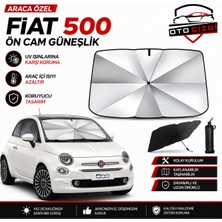 OtoÇizgi Fiat 500 Şemsiye Tip Ön Cam Güneşliği Katlanabilir Uv Korumalı Araç Cam Güneşlik