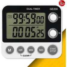 Sevgift  Loyka GE200 Çift Ekranlı Dijital Zamanlayıcı ve Kronometre