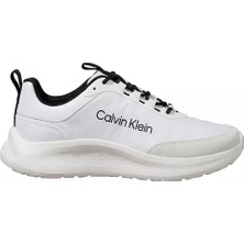 Calvin Klein Erkek Düşük Bilekli Ortopedik Tabanlı Ck Logo Detaylı Beyaz Sneaker HM0HM02342-01W