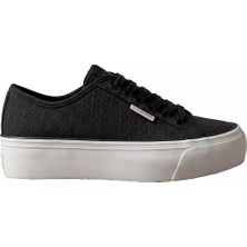 Calvin Klein Kadın Yüksek Taban Bağcıklı Rahat Siyah Sneaker HW0HW03265-BEH