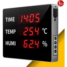 Sevgift Huato Timesense-18 Büyük Dijital Saat, Sıcaklık ve Nem Göstergesi | 4,5 cm Rakam