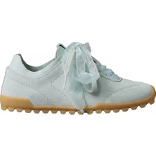 Calvin Klein Kadın Düşük Bilekli Tül Detaylı Süet Mavi Sneaker HW0HW03150-PFD