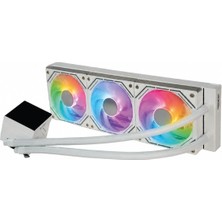 AERSTONE Coolvision 360mm LCD Ekranlı INTEL AMD uyumlu SIVI Soğutucu (BEYAZ)