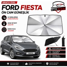 OtoÇizgi Ford Fiesta Şemsiye Tip Ön Cam Güneşliği Katlanabilir Uv Korumalı Araç Cam Güneşlik