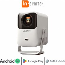 BYINTEK A15 Android 14 FullHD 1080P Destekli AutoFocus Wifi Bluetooth Akıllı Projeksiyon Cihazı