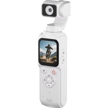 Qstar 4K Aksiyon Camera Profesyonel Vlog Kamerası | Gimbal Özellikli Titreşim Önleyici | Otomatik Dönüş ve Yüz Takibi