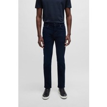 Boss Erkek Denim Düğme Kapamalı Slim Fit Dar Paça Lacivert Jeans 50523239-415