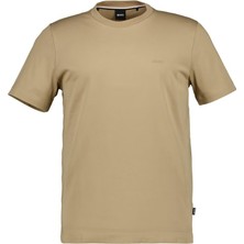 Boss Erkek Regular Fit Kısa Kollu Düz Bisiklet Yaka Açık Kahve T-Shirt 50468347-252