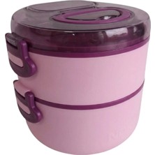 Noki Kids Paslanmaz Çelik Beslenme Kabı Pembe– Çocuk Lunch Box, Sızdırmaz Yemek Saklama Kabı
