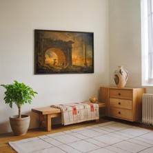 Pegziz Roma Harabeleri Tablosu | Çerçeveli Klasik Mimari ve Tarihi Manzara Sanat Poster Duvar Dekoru