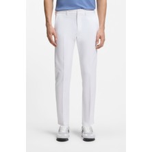 Boss Erkek Slim Fit Çabuk Kuruyan Su Tutmayan Dar Paça Beyaz Pantolon 50534303-100
