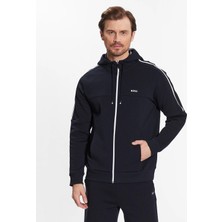 Boss Erkek Marka Logolu Kapüşonlu Yaka Siyah Sweatshirt 50492773-402