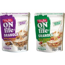 Yayla Onlife Granola Beyaz Çik.antep Fıstıklı ve Bitter Çik.vişneli 2 Li Karma
