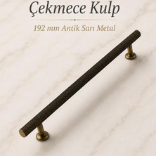 Nzb Mobilya Mutfak Çekmece Dolap Dolabı Kulpu Kulbu Kulpları 192 mm Eskitme Antik Sarı Metal