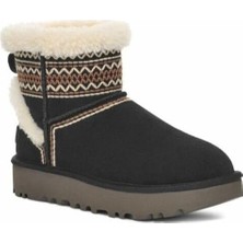 UGG Kadın Platform Tabanlı Kürk Detaylı Rahat Siyah Bot & Bootie 1158281-SİYAH