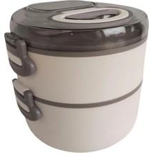 Noki Kids Paslanmaz Çelik Beslenme Kabı Krem – Çocuk Lunch Box, Sızdırmaz Yemek Saklama Kabı