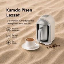 Emsan Kumda Türk Kahve Makinesi Bej 5 Fincan Kapasiteli